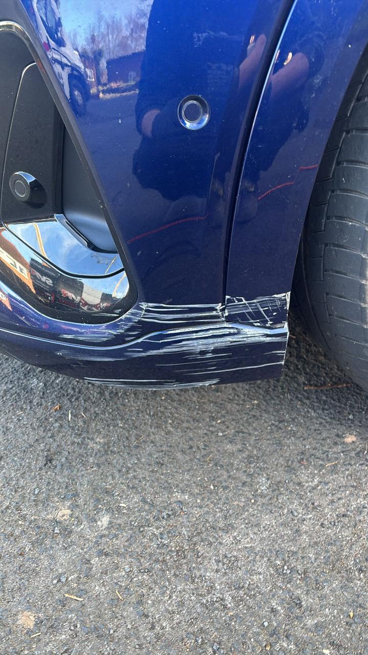 Dent Repair shown before repair